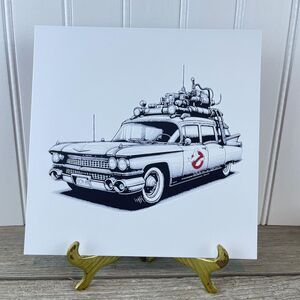Ecto-1 Wall Art, Ghostbusters Ectomobile Art, Wall Art